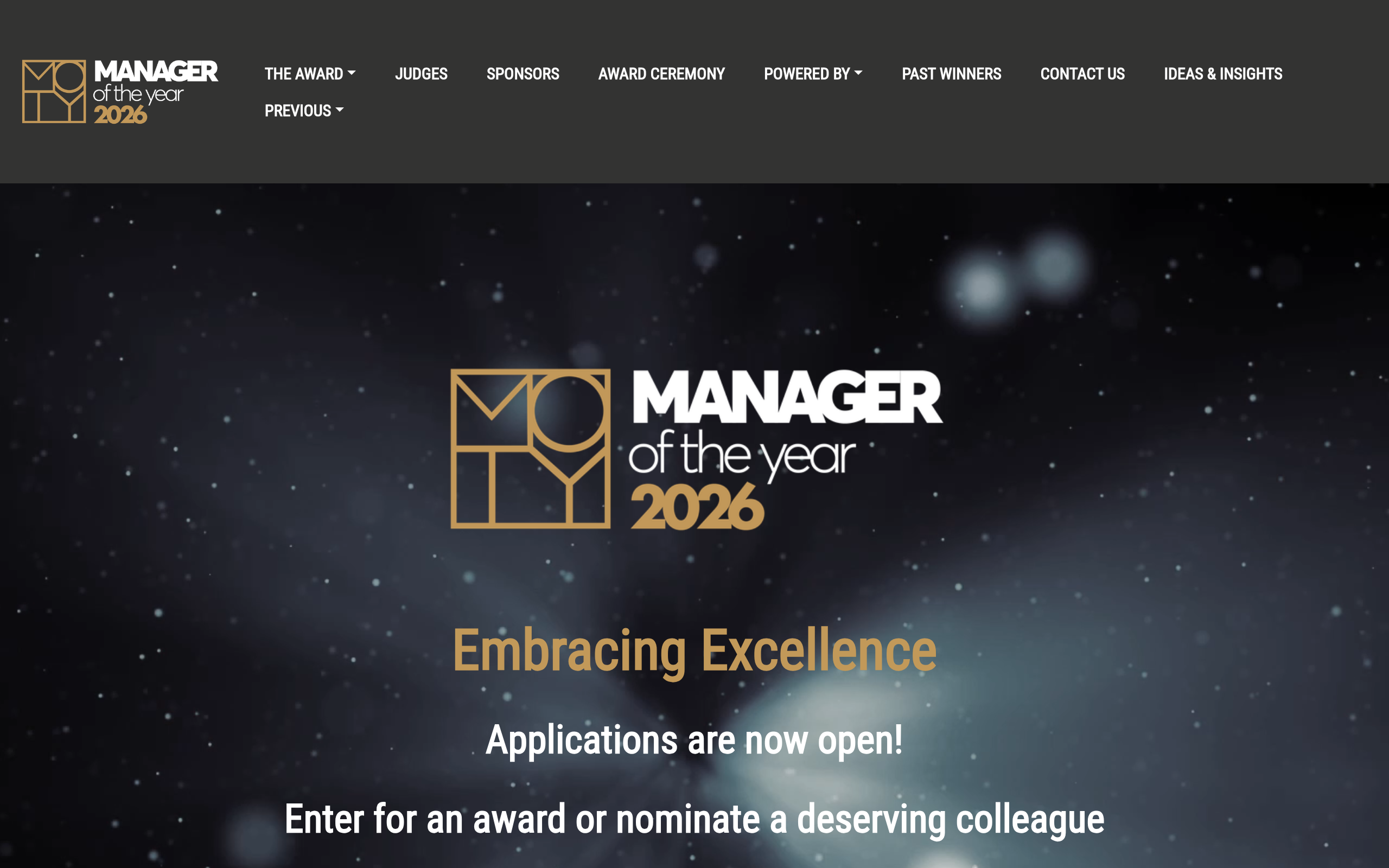 manageroftheyear.gr website screenshot